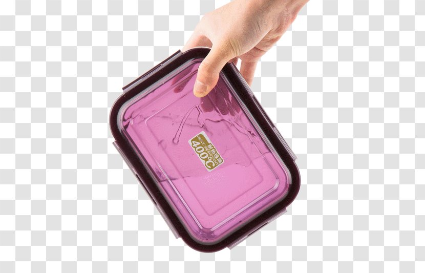 Glass Box Bento - Purple Lid Case Transparent PNG