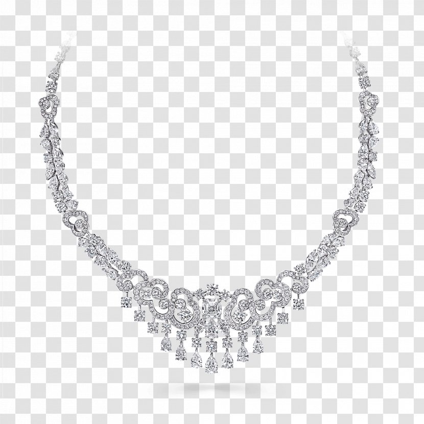 Necklace Graff Diamonds Jewellery Diamond Cut - Silver Transparent PNG