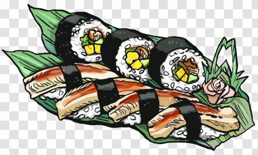 Sushi Japanese Cuisine Conger Eel Unagi Transparent PNG