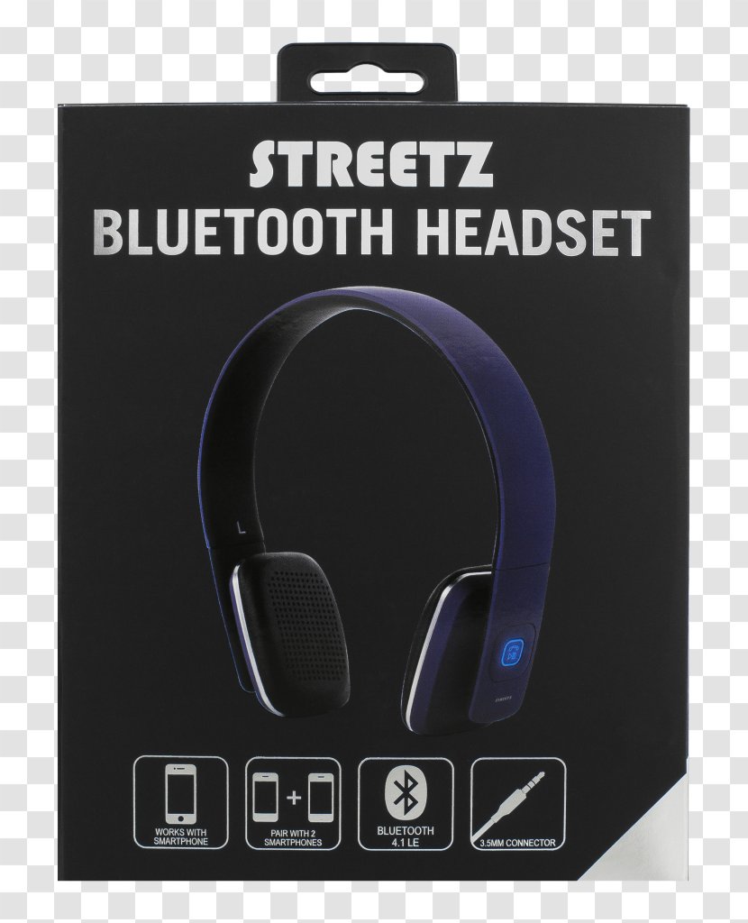 Streetz Bluetooth Headphones With Microphone, Bt 4.0, Black/grey Headset 3.5 Mm, Black... - Audio Signal Transparent PNG
