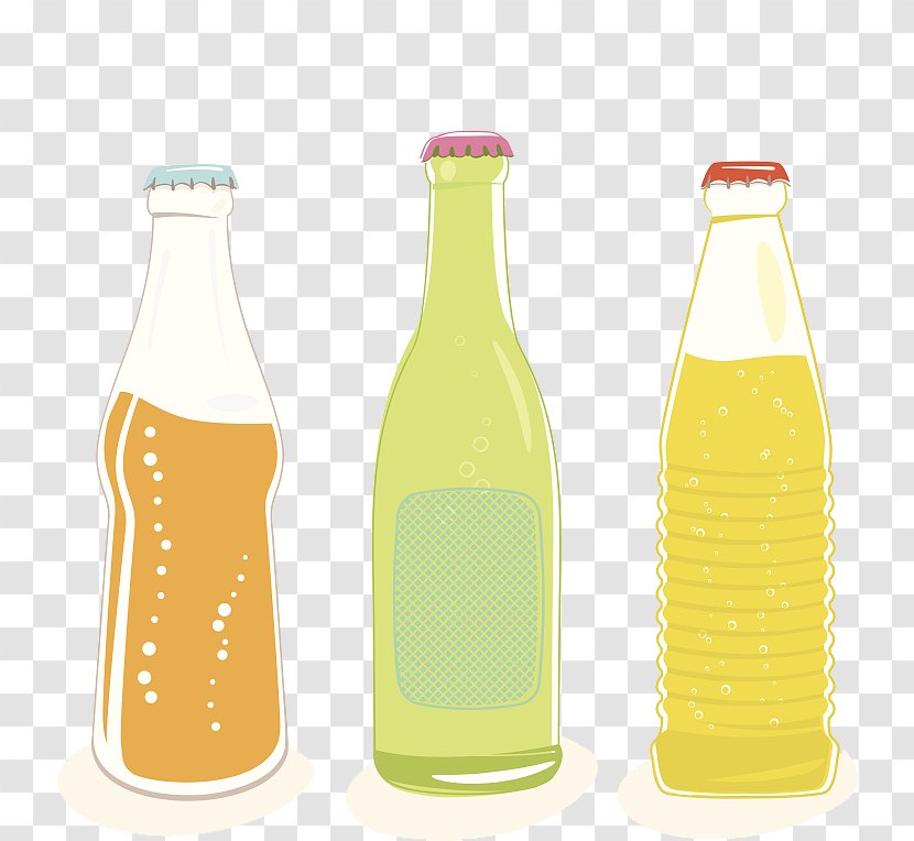 Soft Drink Juice Carbonated Glass Bottle Cola - Three Bottles Of Bottled Soda Transparent PNG