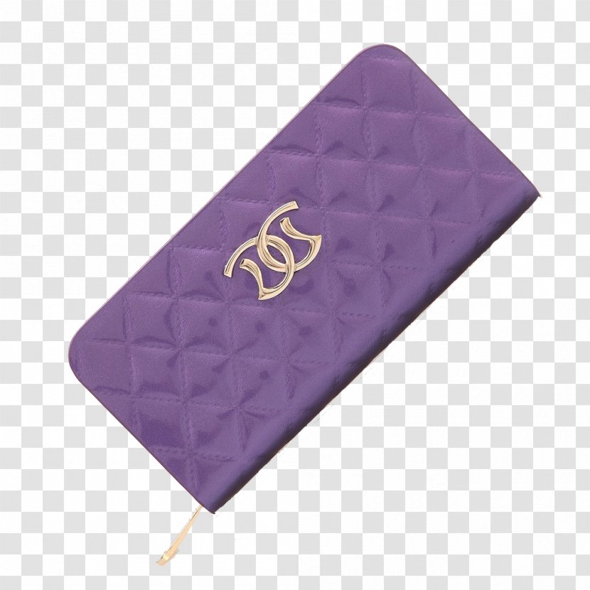 Download Purple Rhombus Wallet - Diamond Pattern Purse Transparent PNG