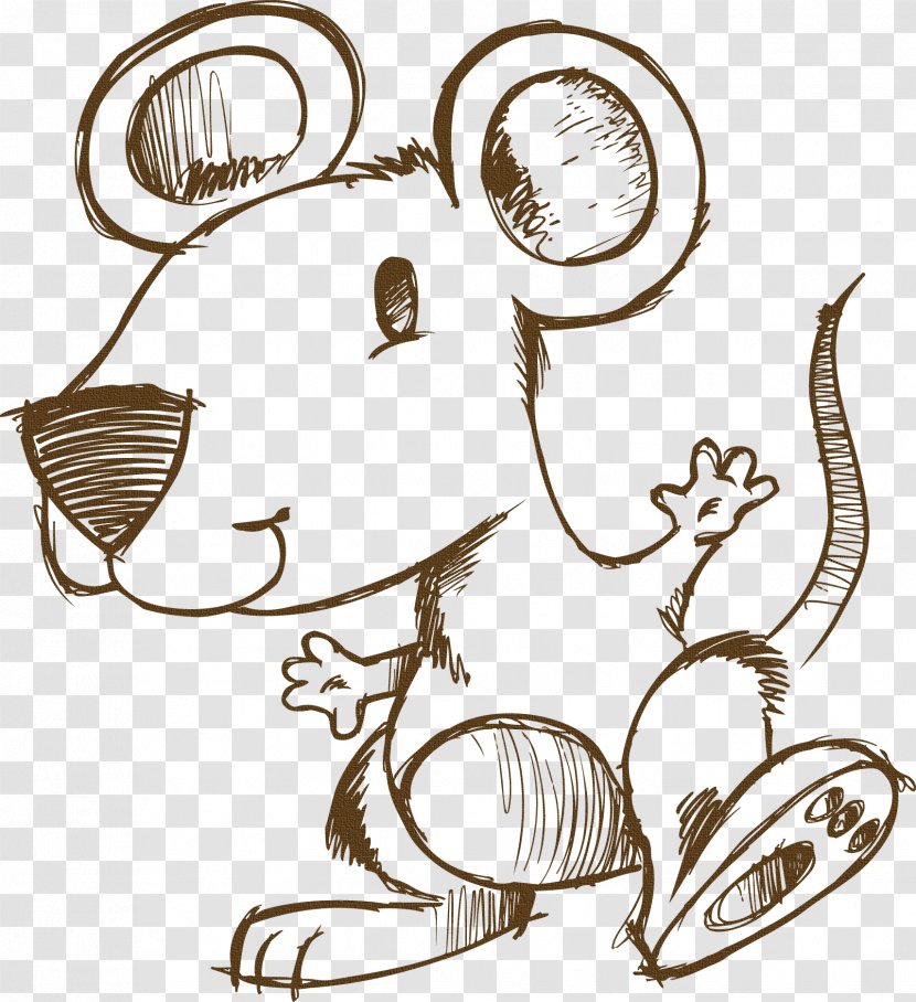 Computer Mouse Drawing Clip Art - Silhouette - Mice Transparent PNG