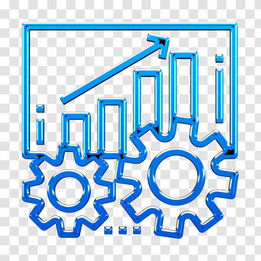 Growth Icon Report Business Management - Logo Electric Blue Transparent PNG