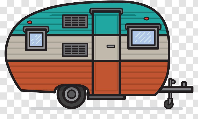 Campervans Caravan Camping Vehicle Clip Art - Vintage Cliparts Transparent PNG