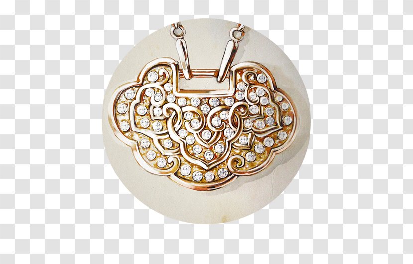 Jewellery Diamond Locket - Jewelry Design - Hand-painted Lock Advertising Transparent PNG
