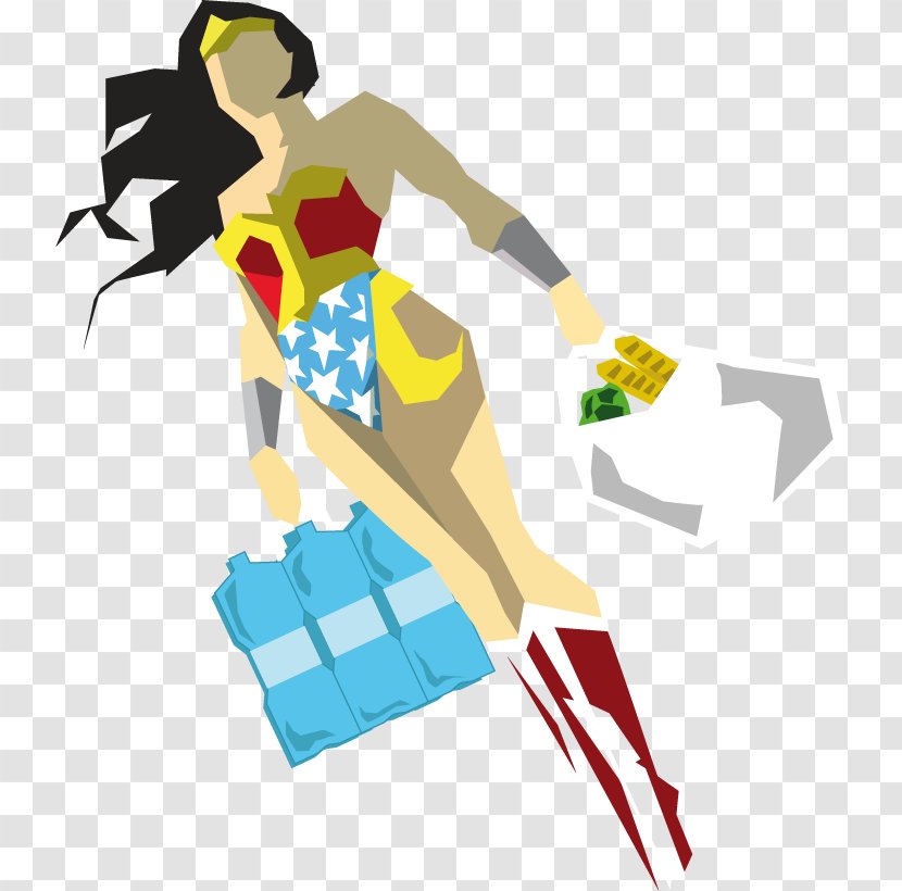 Illustration Clip Art Human Behavior Product Design - Fictional Character - Wonder Woman Lego Transparent PNG