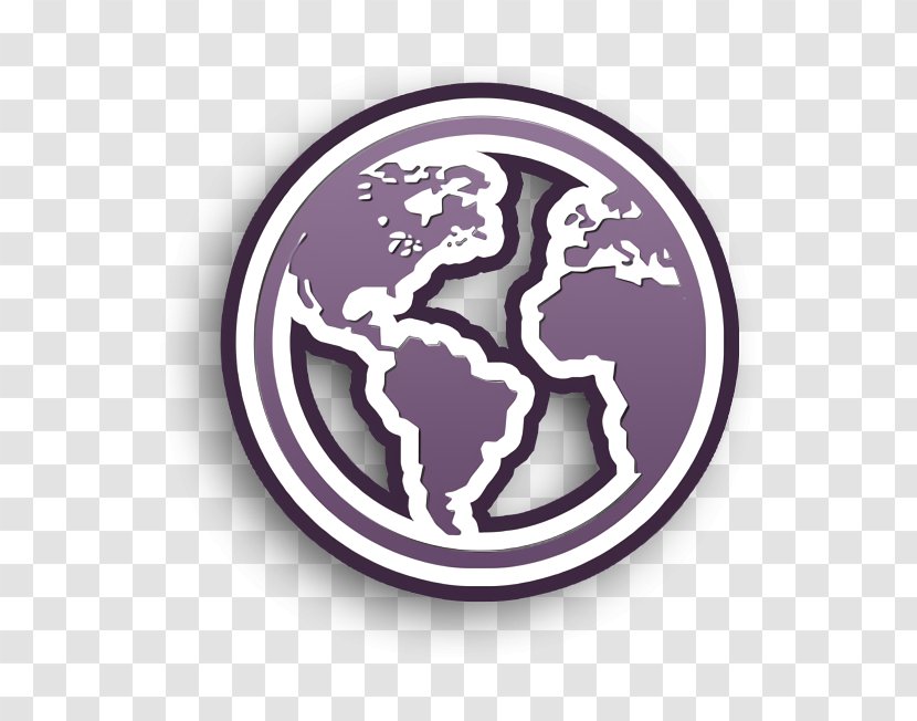 Earth Icon - Badge - Metal Symbol Transparent PNG