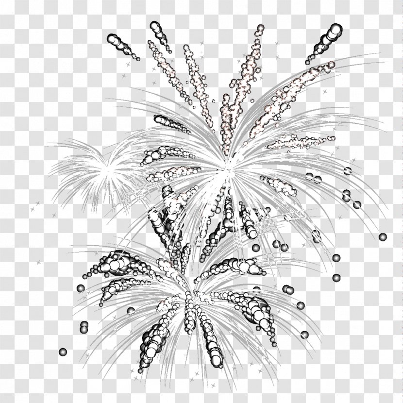 Fireworks Computer File - Flower - Silver Pyrotechnic Material Transparent PNG