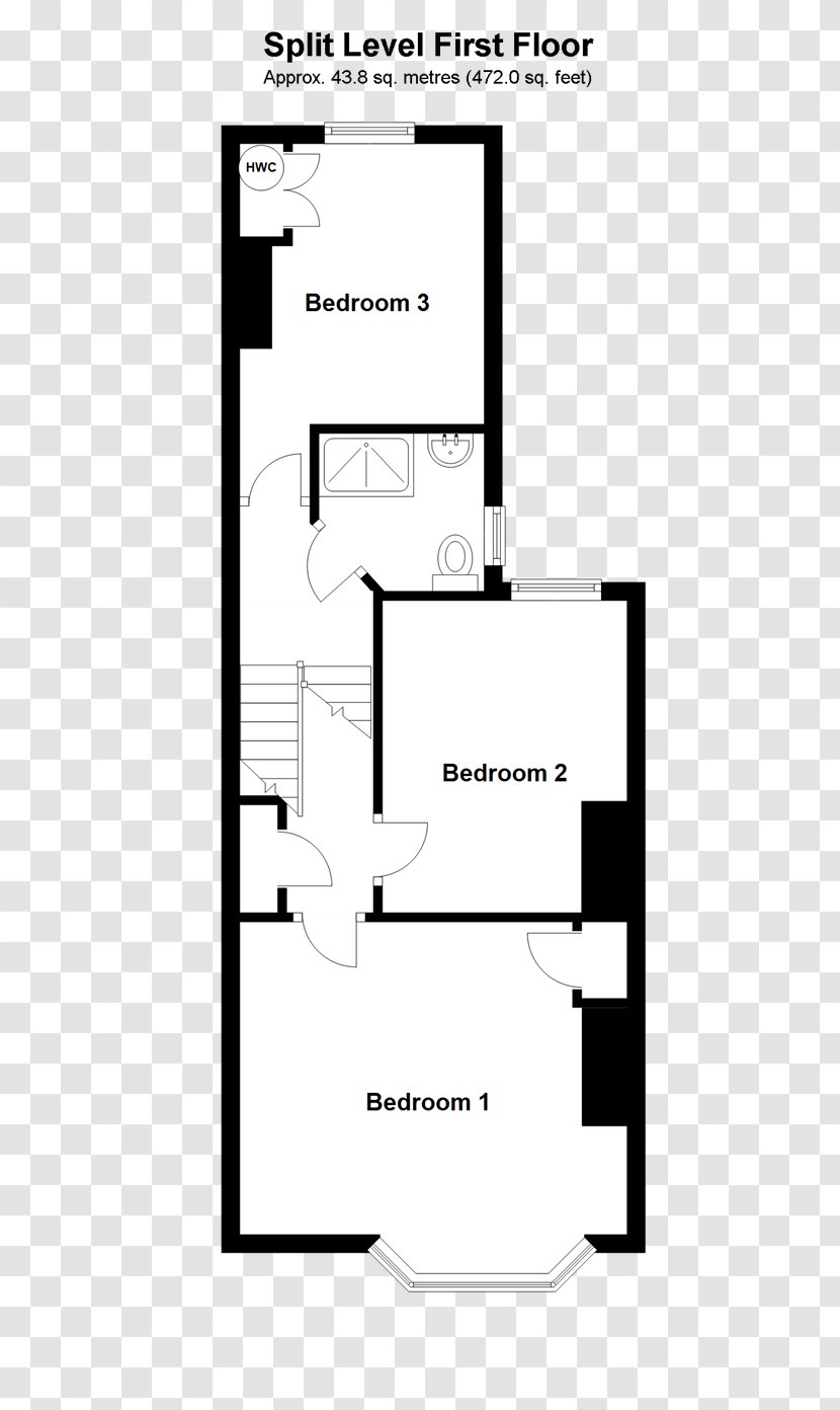 Terenure Floor Plan Apartment Terraced House - Black And White Transparent PNG