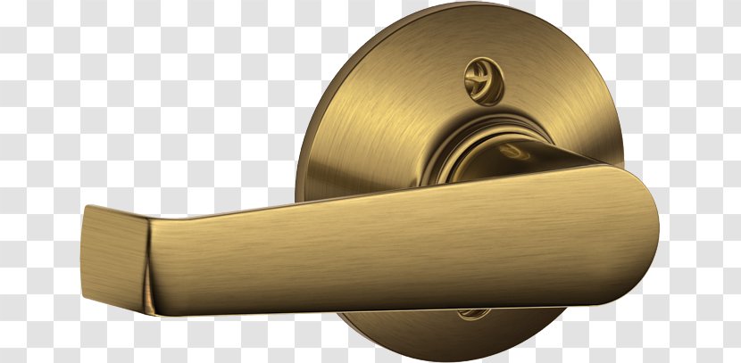 Brass Door Handle Schlage Lock Transparent PNG