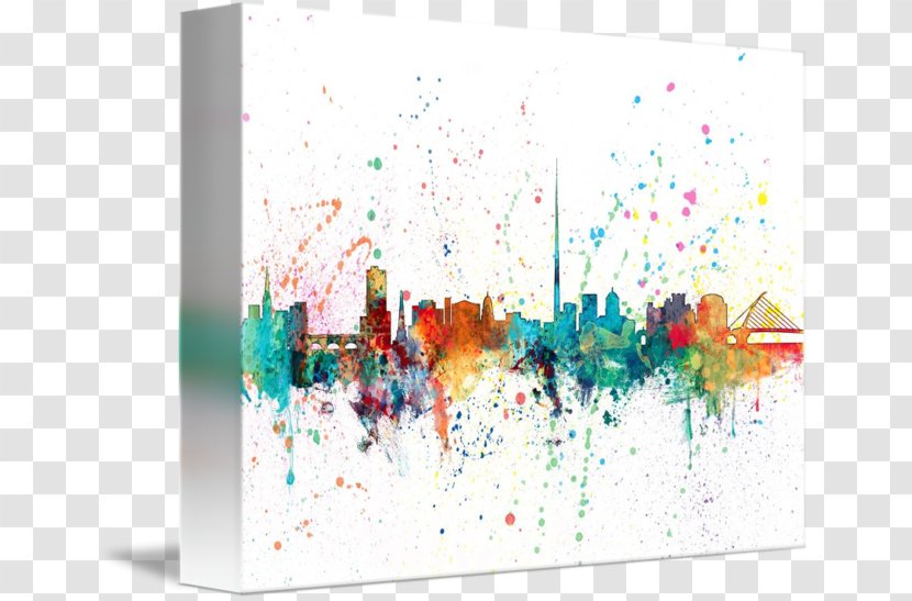 Dublin Painting Skyline Art Cityscape Transparent PNG