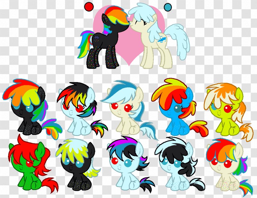 Vertebrate Horse Character Clip Art - Rainbow After Rain Transparent PNG