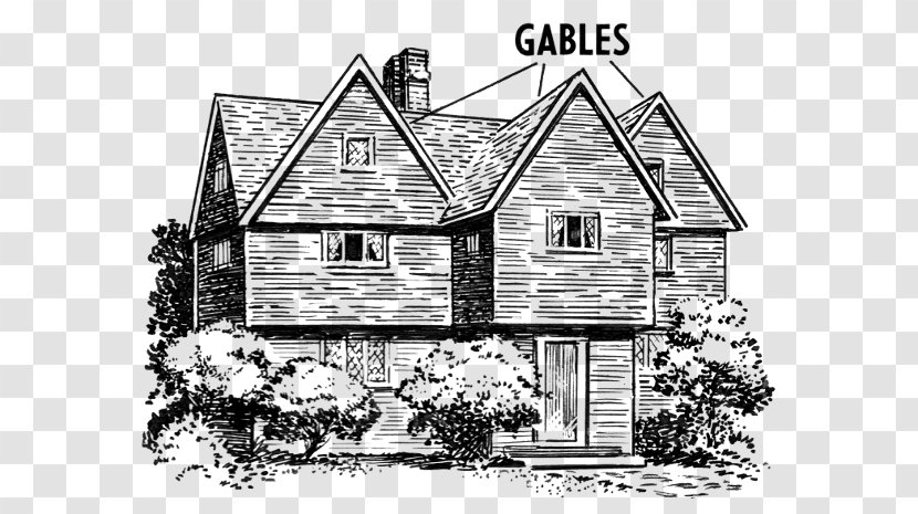 Gable Roof Clip Art - Farmhouse - Building Transparent PNG