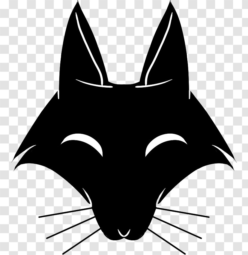 Whiskers Cat Bat Dog Snout - Black M Transparent PNG