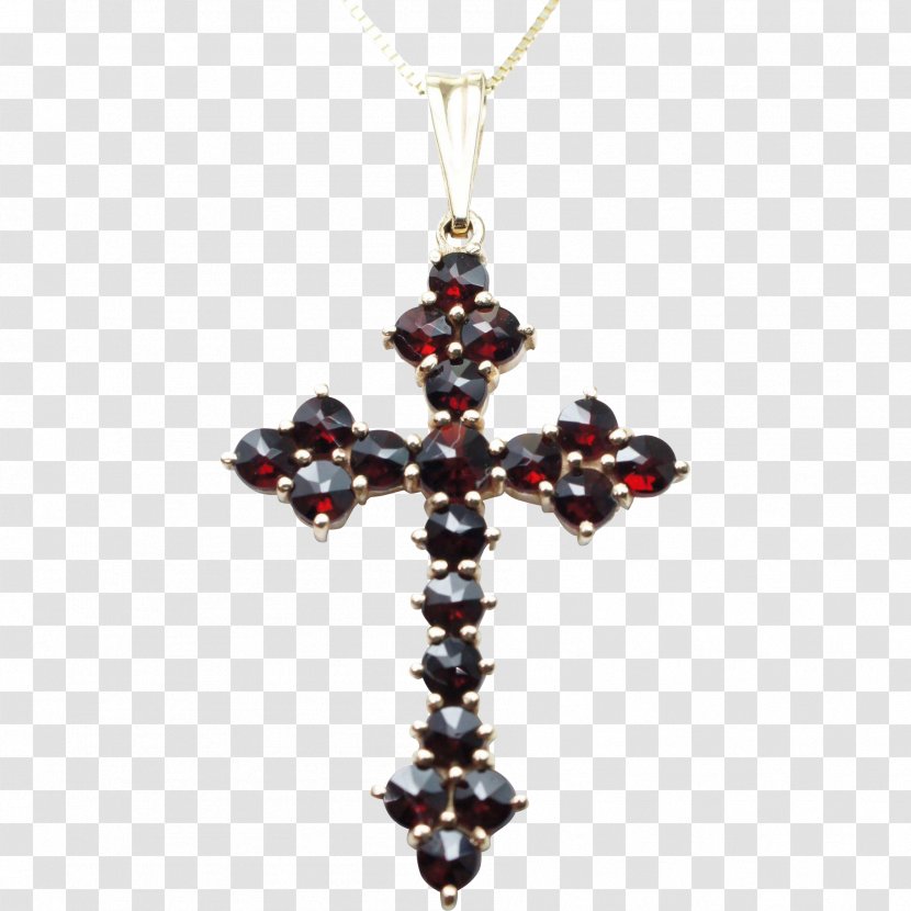 Celtic Cross Garnet Jewellery Celts - Necklace Transparent PNG