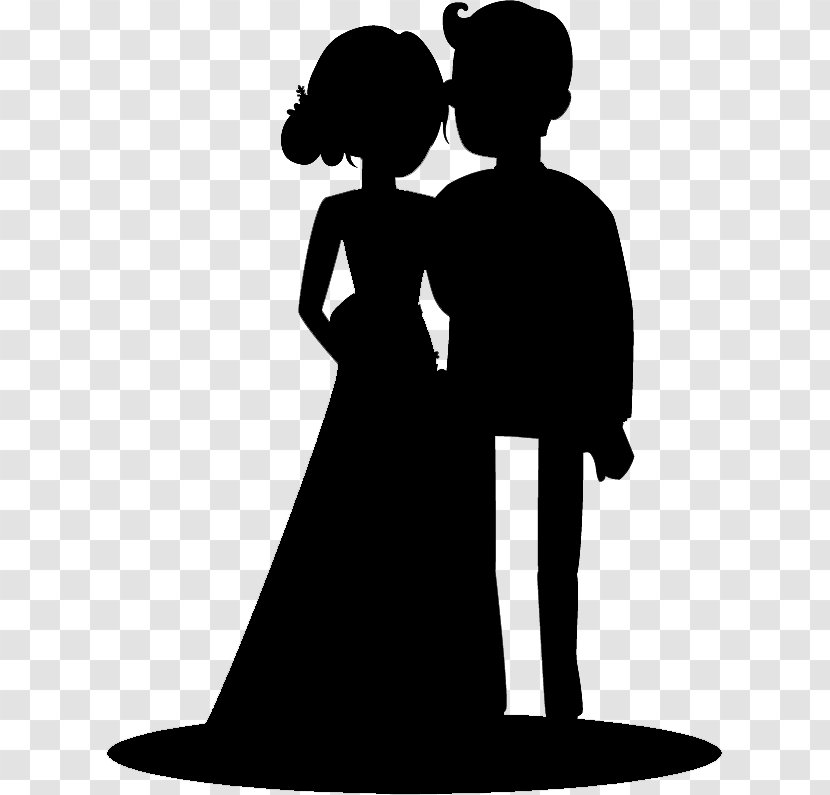 Love Black And White - Silhouette - Gown Gesture Transparent PNG
