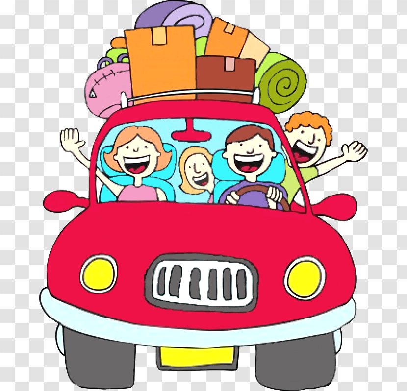 Road Trip Travel Clip Art - Family Vacation Transparent PNG