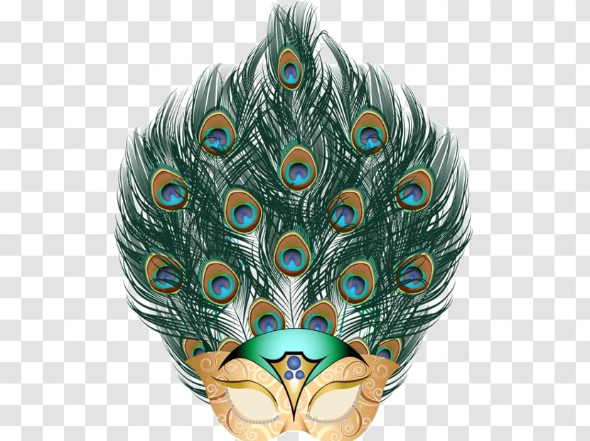 Mask Carnival Of Venice Feather Mardi Gras Masquerade Ball - Peacock Transparent PNG
