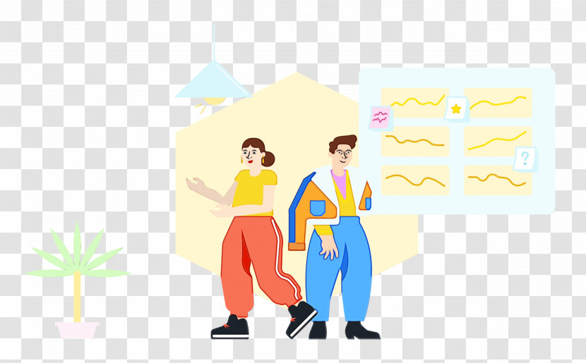 Character Joint Cartoon Yellow Happiness Transparent PNG