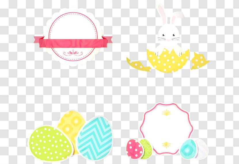 Happy Easter Background - Sticker - Yellow Transparent PNG