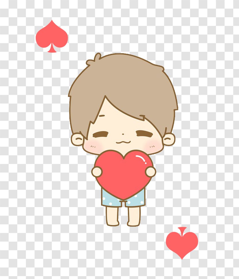Significant Other Moe Cartoon Clip Art - Hearts Heart Boy Transparent PNG