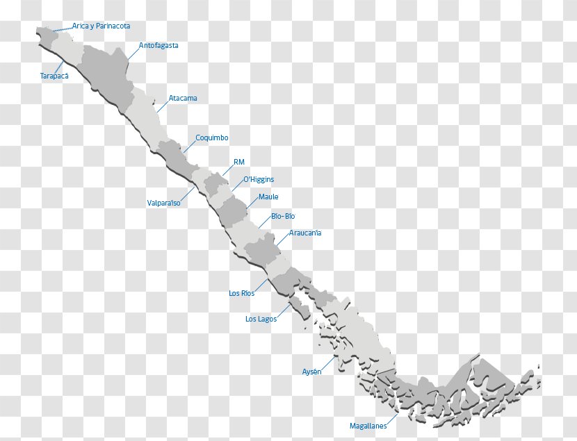 Regions Of Chile Sierra Gorda, Map Service - Region - Mapa Transparent PNG