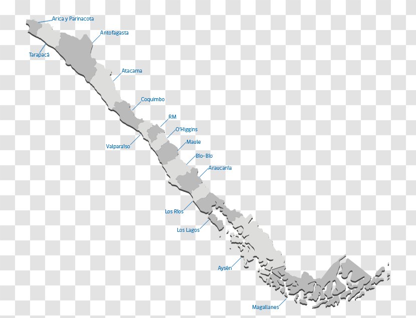 Regions Of Chile Sierra Gorda Map Service Region Mapa Transparent Png