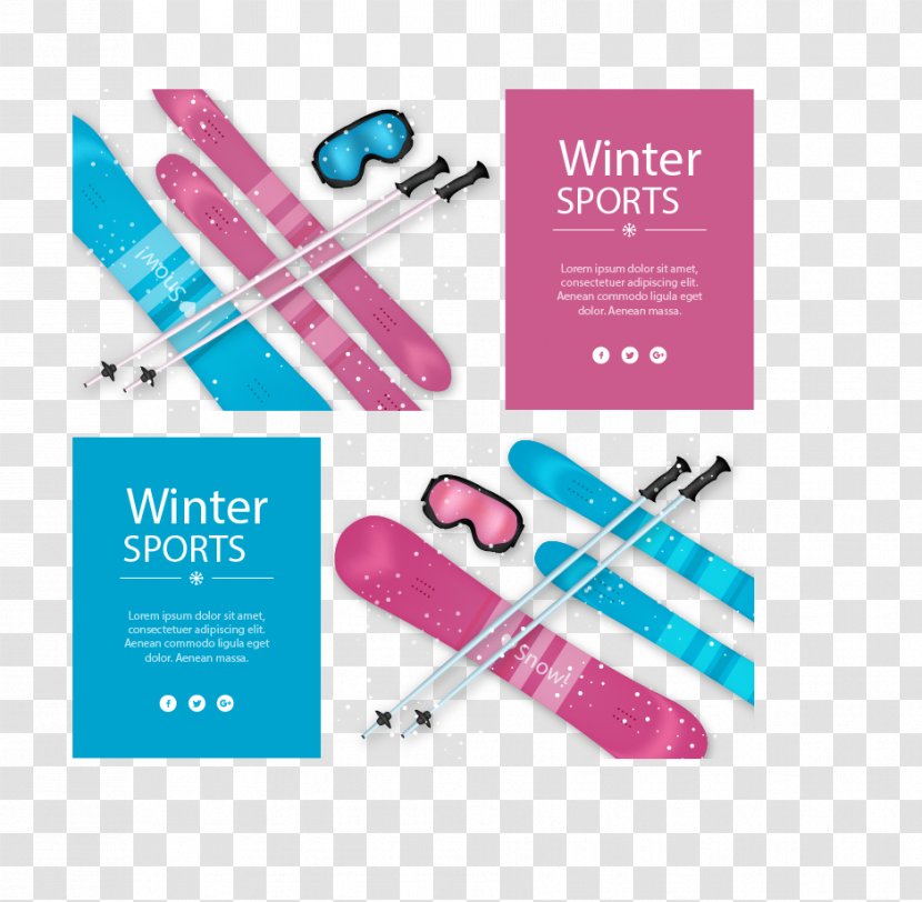 Skiing Winter Sport - Vecteur - Ski Transparent PNG