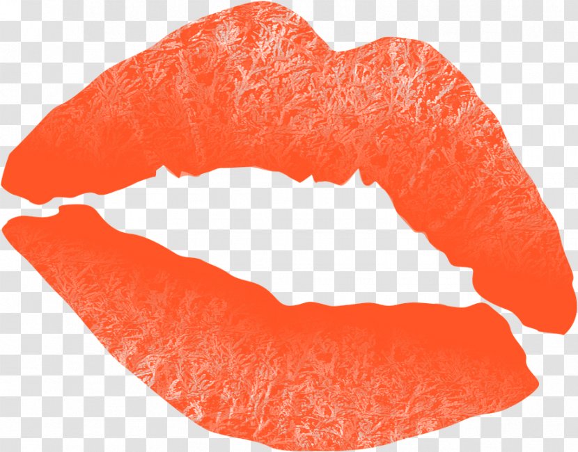 Hugs And Kisses Lip - Orange - Kiss Image Transparent PNG
