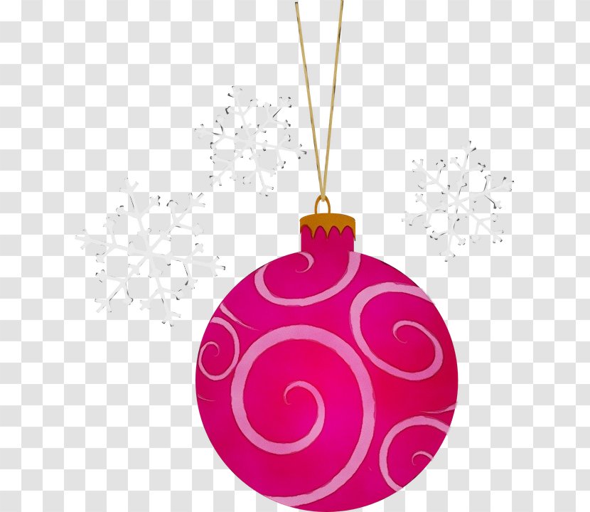 Christmas Ornament - Magenta - Decoration Holiday Transparent PNG