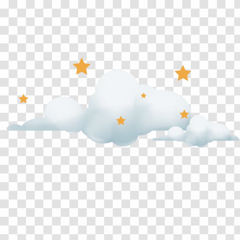 Star - Cloud - Clouds And Stars Vector Material Transparent PNG
