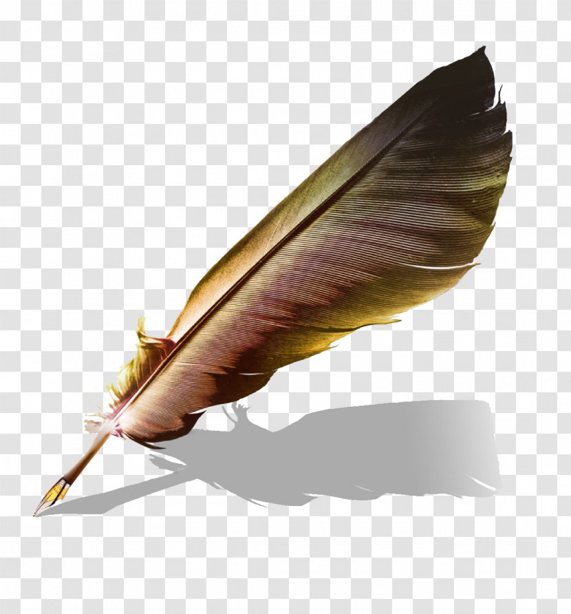 Paper Quill Pen Book - Ink - Feather Brush Transparent PNG