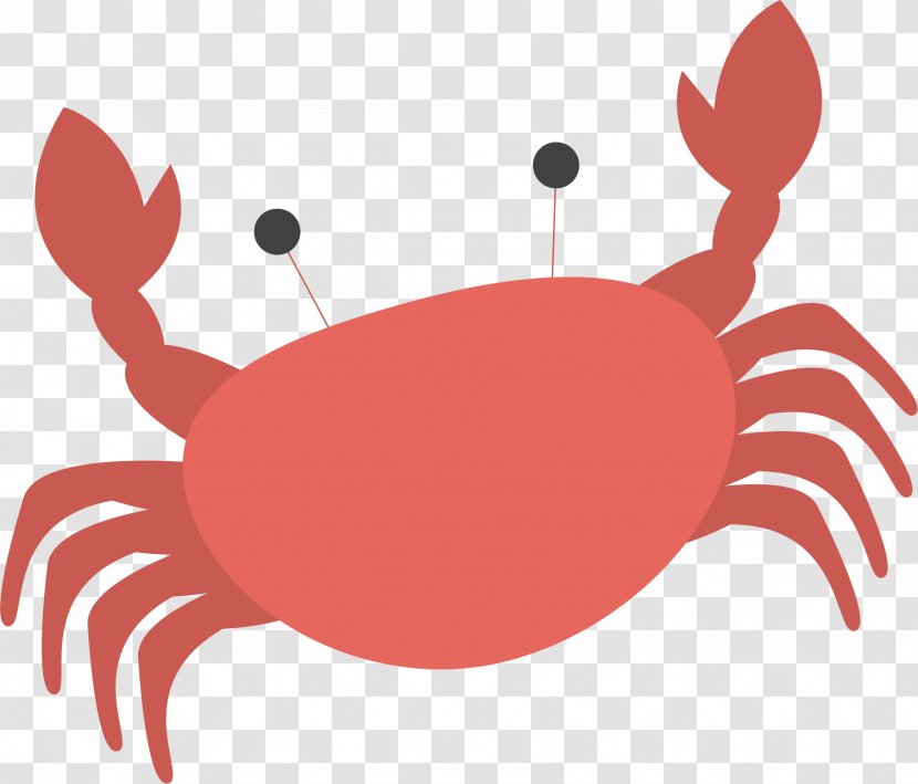 Crab Clip Art - Cartoon - Red Vector Transparent PNG