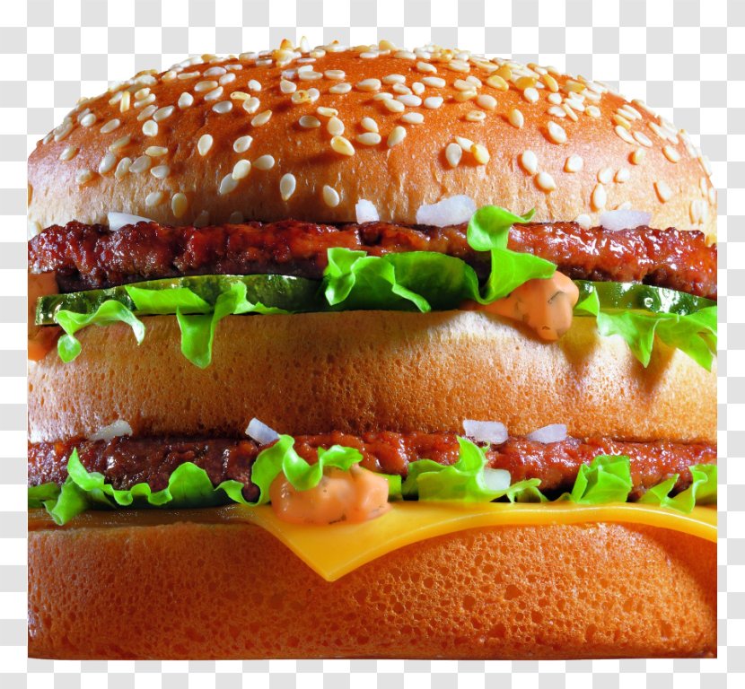 McDonald's Big Mac Hamburger Veggie Burger Fast Food - Recipe Transparent PNG