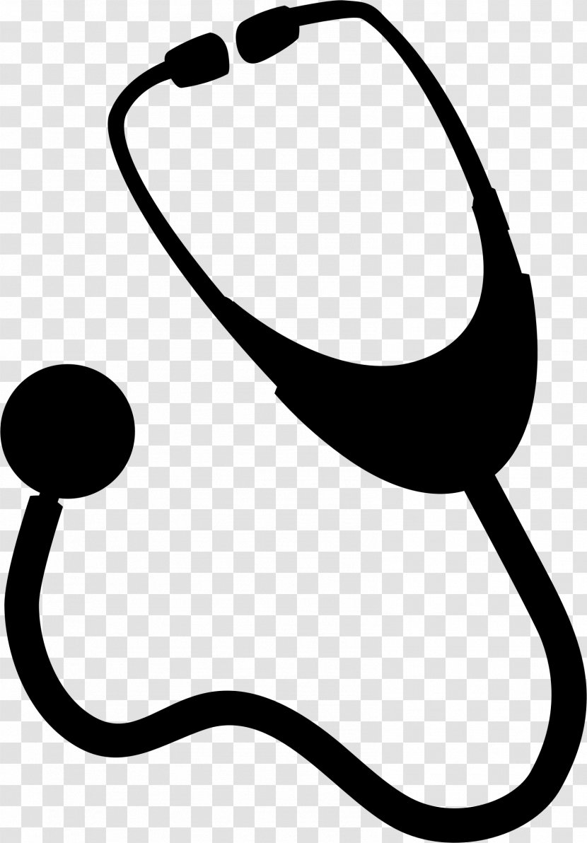 Stethoscope Medicine Clip Art - Monochrome Photography - Heart With Transparent PNG