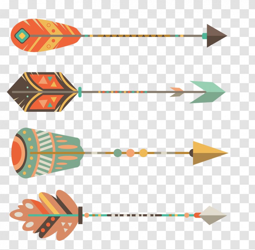 Vector Hand-painted Indian Culture - Product Design - Ranged Weapon Transparent PNG
