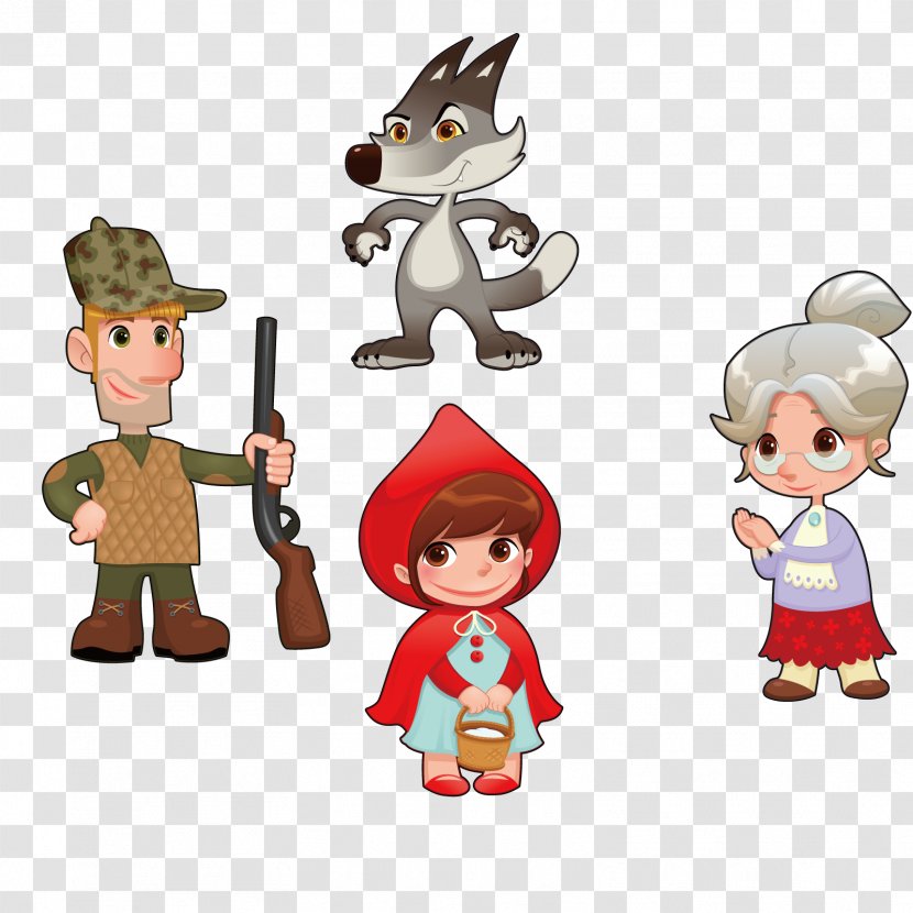 Little Red Riding Hood Cartoon Character Illustration - Fictional - Vector Hat Story Transparent PNG