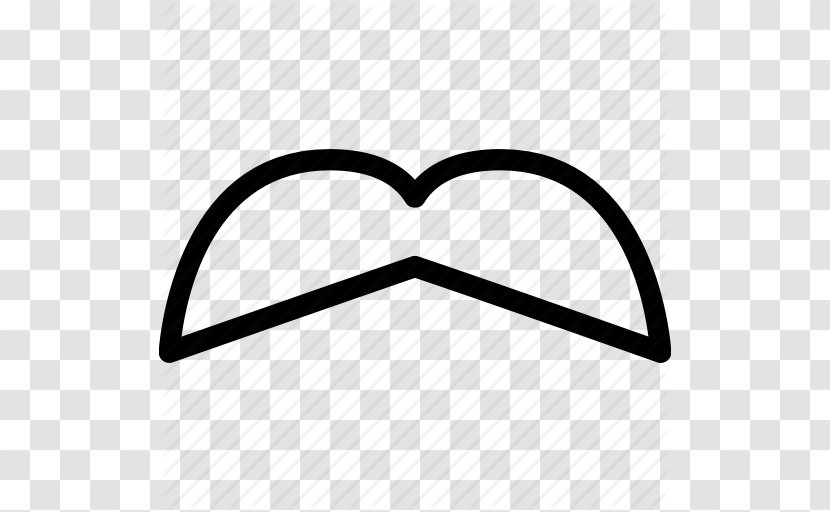 Moustache The Noun Project Like Button Icon - Black And White - Mustache Outline Transparent PNG