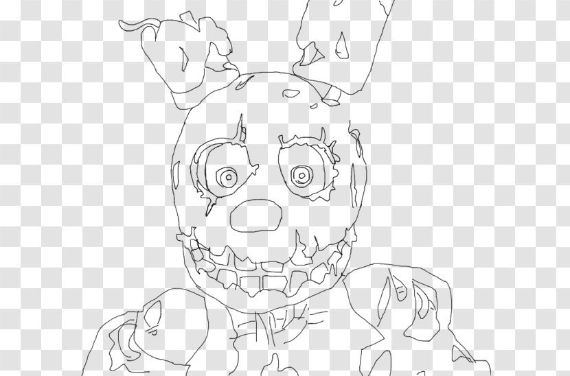 Five Nights At Freddy's 3 Line Art Drawing The Joy Of Creation: Reborn Coloring Book - Tree - Golden Lines Transparent PNG