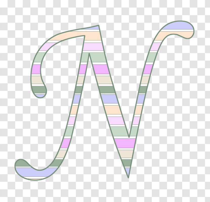 Alphabet M-STrIPES Font - Purple - Letter N Transparent PNG