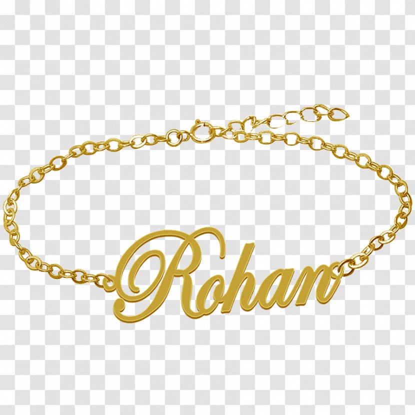 Bracelet Earring Necklace Jewellery Gourmette - Name Plates Tags Transparent PNG