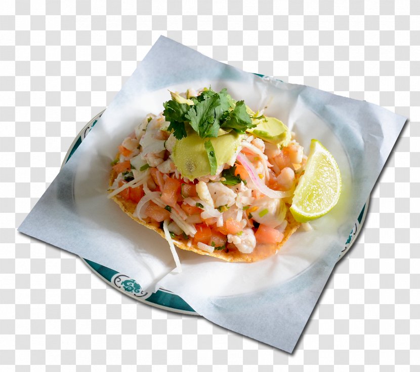 Thai Cuisine Tostada Seafood Salad Garnish Transparent PNG