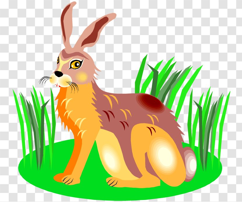 Rabbit Hare Animal Clip Art - Stereo Tiger - In The Grass Transparent PNG