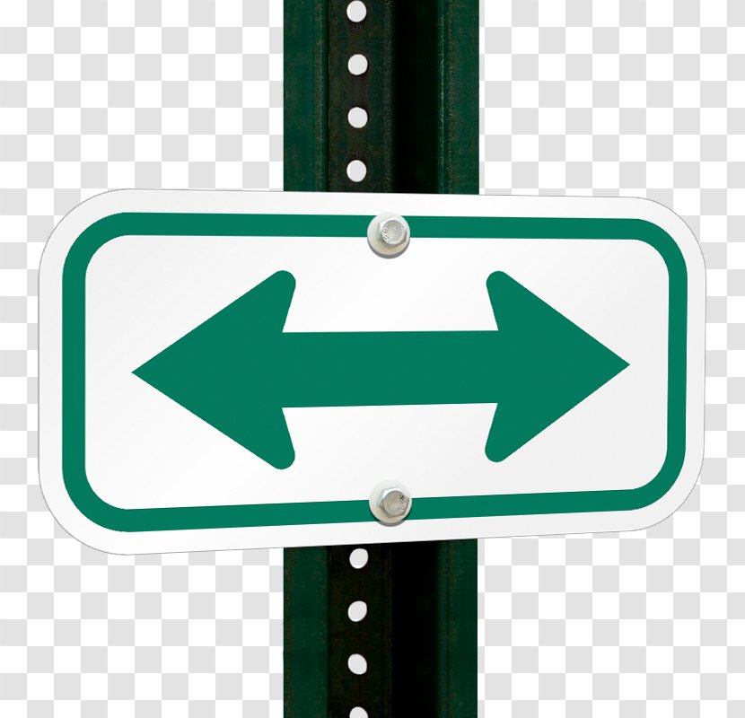 Traffic Sign School Zone Green Arrow Information - Bi-directional Transparent PNG