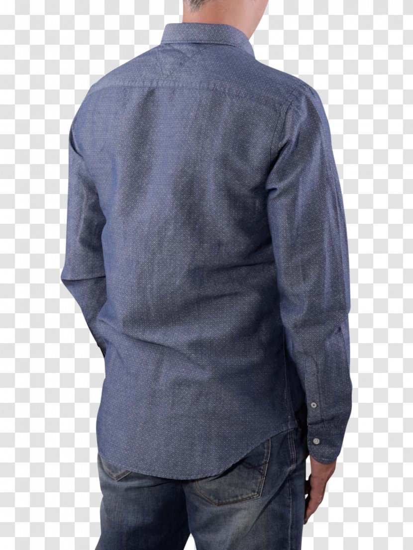 Long-sleeved T-shirt Dress Shirt Denim - Button Transparent PNG