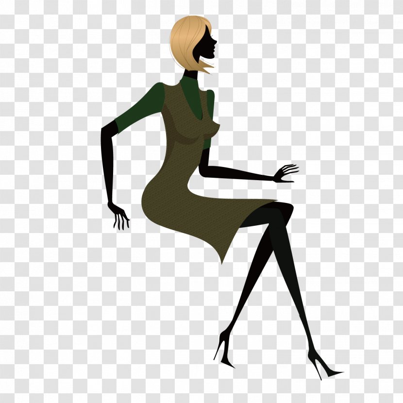 Illustration - Tree - Short Hair Woman Transparent PNG