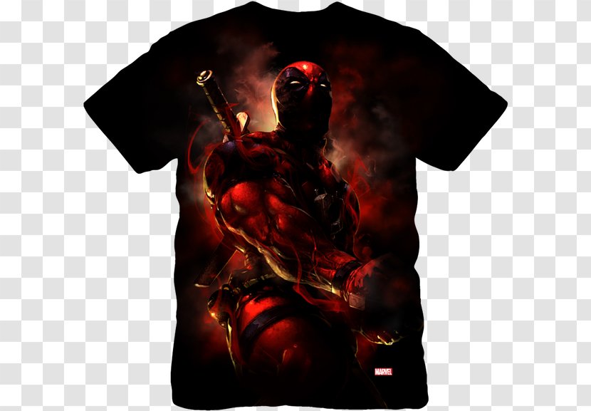 Deadpool T-shirt Wolverine Black Panther - Outerwear Transparent PNG