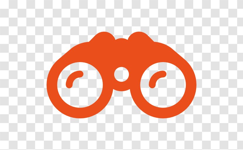 Binoculars - Orange - Creative Curve Transparent PNG