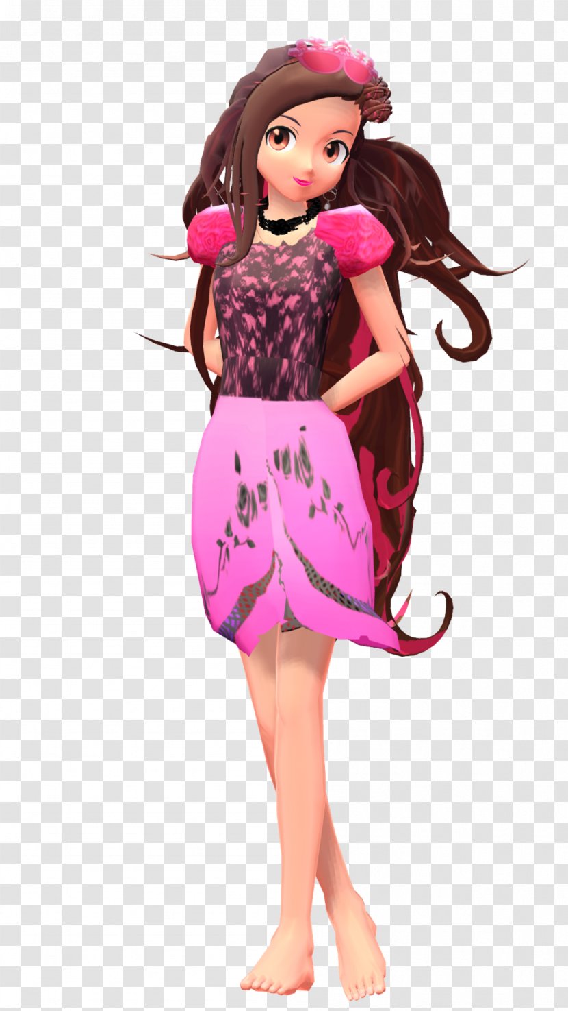 Barbie Fairy Brown Hair Magenta Transparent PNG